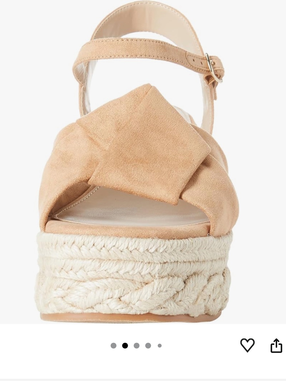 Platform Espadrille Wedge Sandals Amazon The Drop, Size 8 BRAND NEW, Tan - Picture 4 of 14